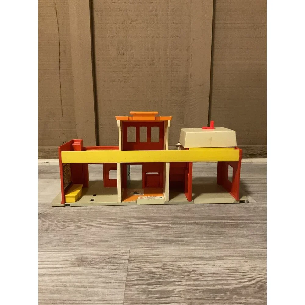 Vintage Fisher Price Little People Play Village With Theater & Restaurant Set